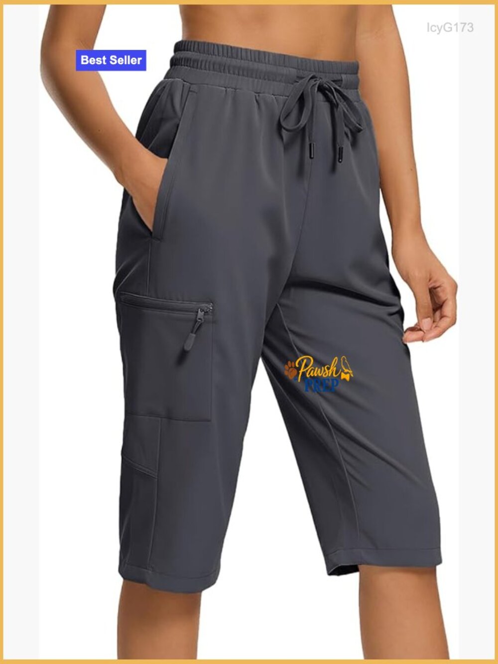 Women's Quick Dry Cargo Hiking Shorts with Zipper Pockets UPF 50+